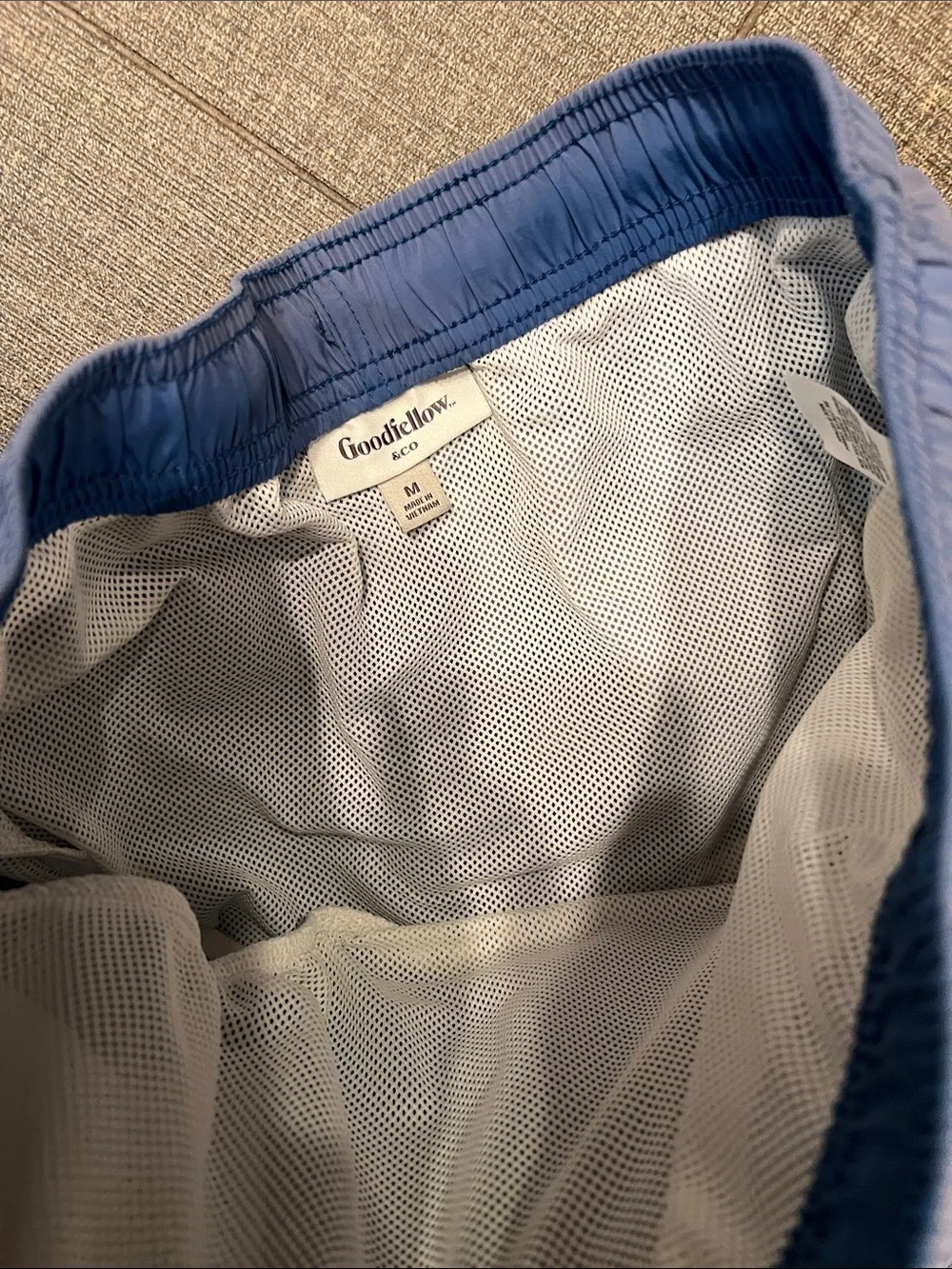 Goodfellow & Co Light Blue Swim Trunks with Contrast Drawstring size medium
